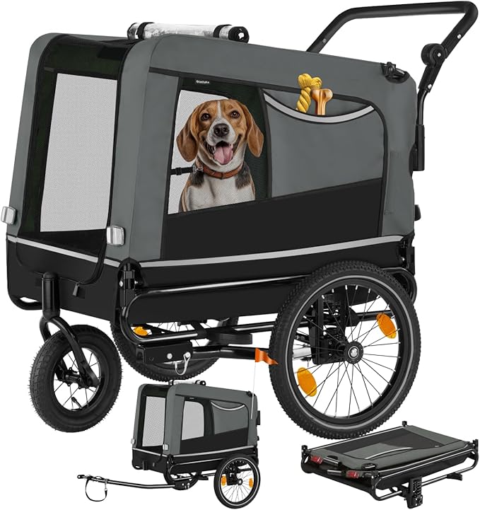 Tectake® Multifunkční přívěs za kolo – Vozík pro psa a jogging
