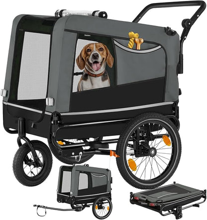 Tectake® Multifunkční přívěs za kolo – Vozík pro psa a jogging